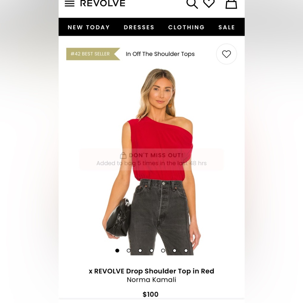 Elegant Red Off the Shoulder Top